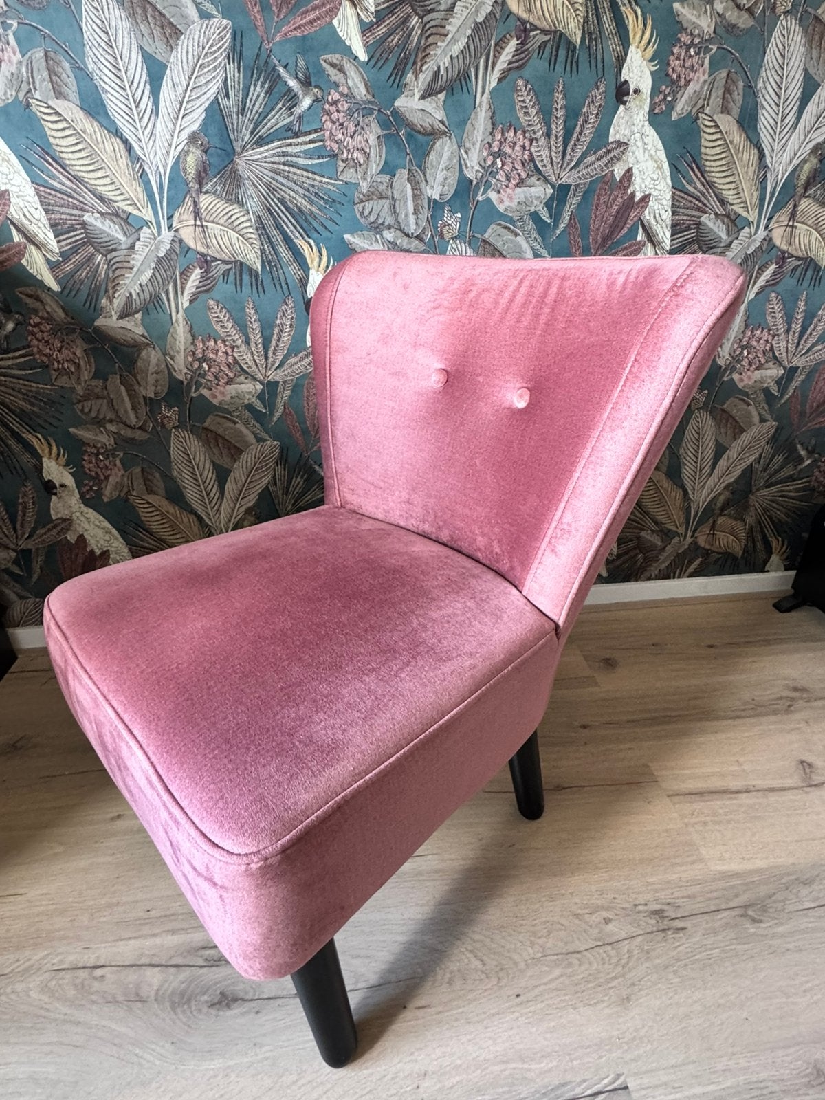 Fauteuil Halmstad - stof - roze, Huis en Inrichting, Fauteuils, Ophalen, 75 tot 100 cm, Zo goed als nieuw, Stof