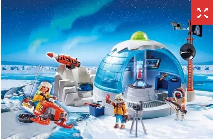 Playmobil City Action Arctisch Onderzoeksstation 9055, Ophalen, Gebouw, Complete set, Zo goed als nieuw