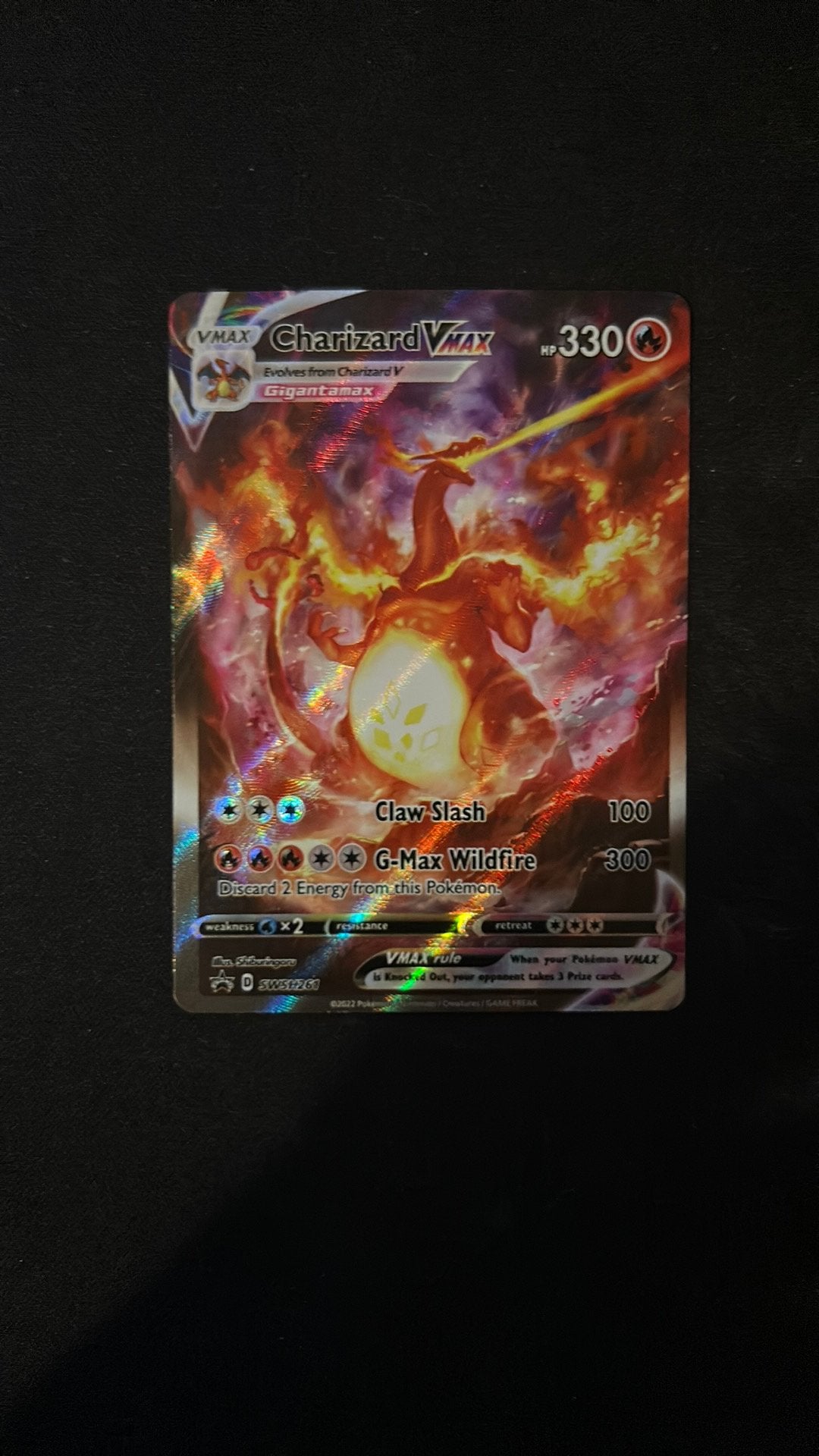Charizard Vmax swsh261, Hobby en Vrije tijd, Ophalen of Verzenden, Zo goed als nieuw