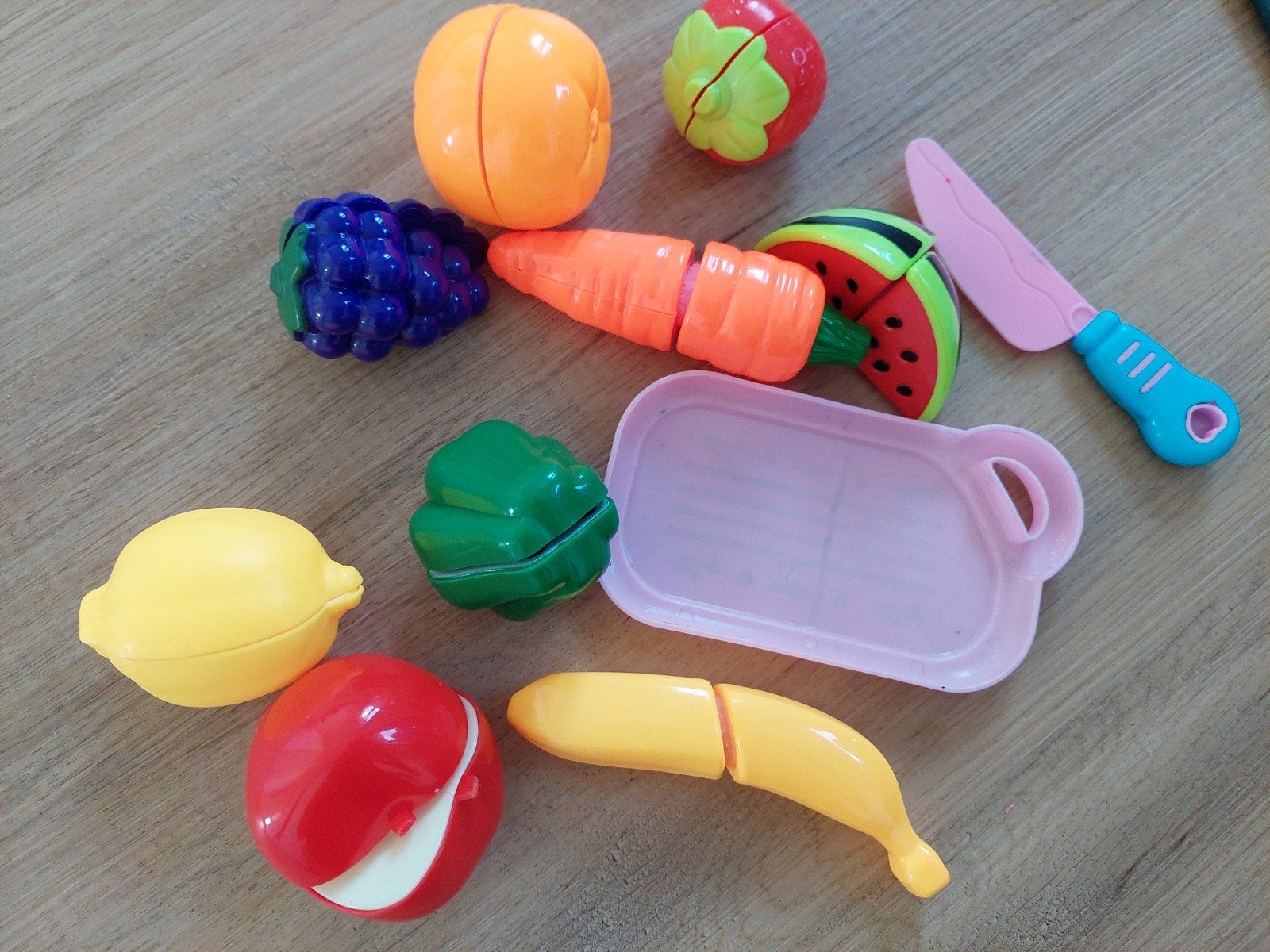 Snijbaar Speelgoed Fruit en Groenten Set, Ophalen of Verzenden