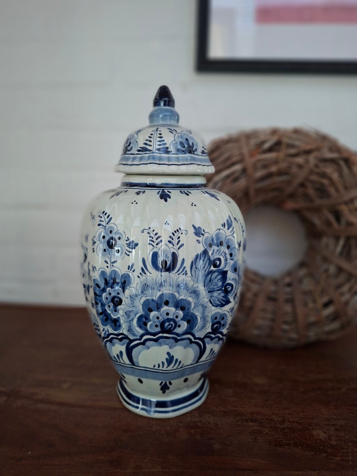 Deksel vaas Delfts blauw, Ophalen