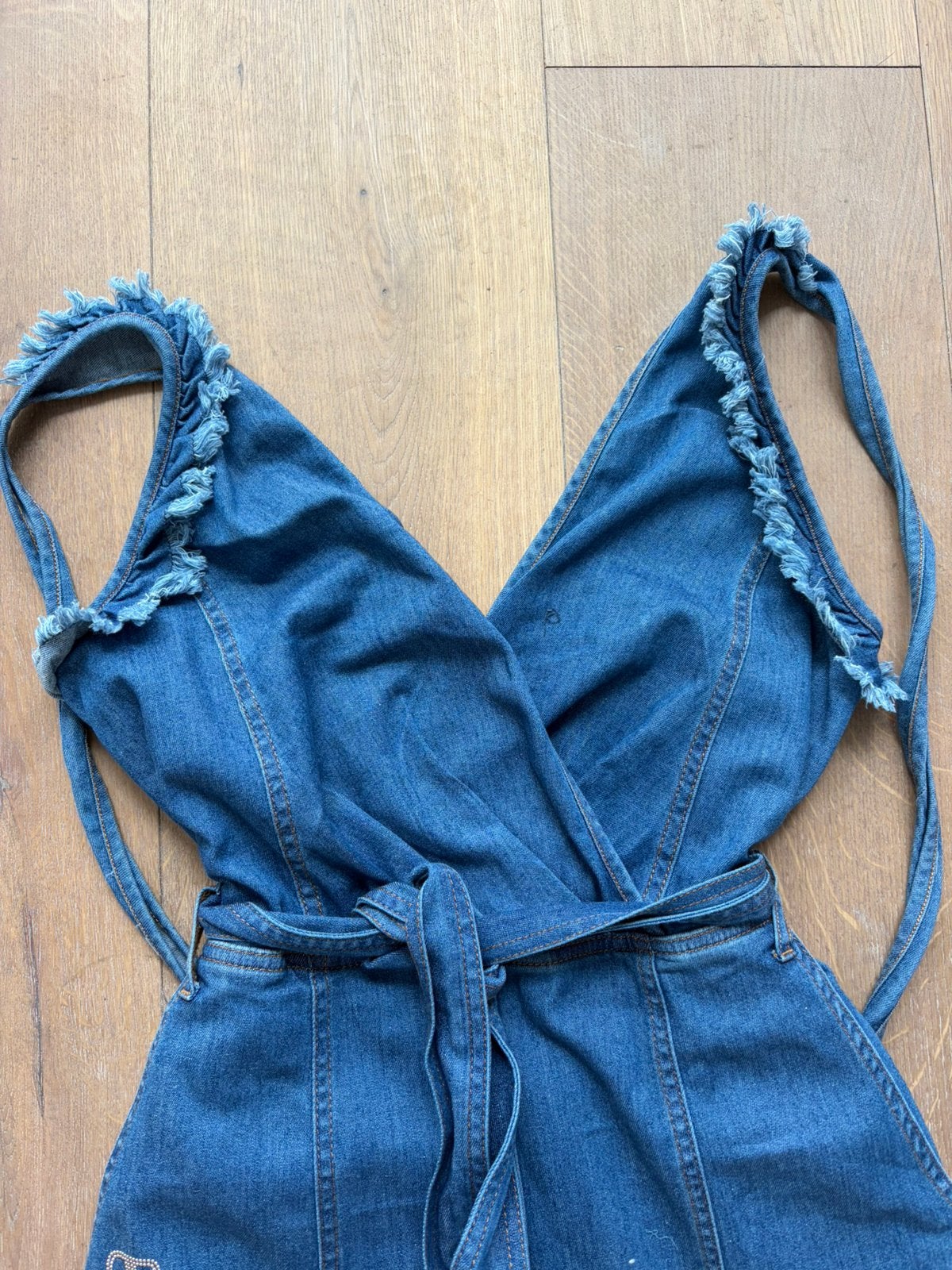 DENNY ROSE jumpsuit jeans met blote rug mt 38, Maat 38/40 (M), Italie, -, Zo goed als nieuw