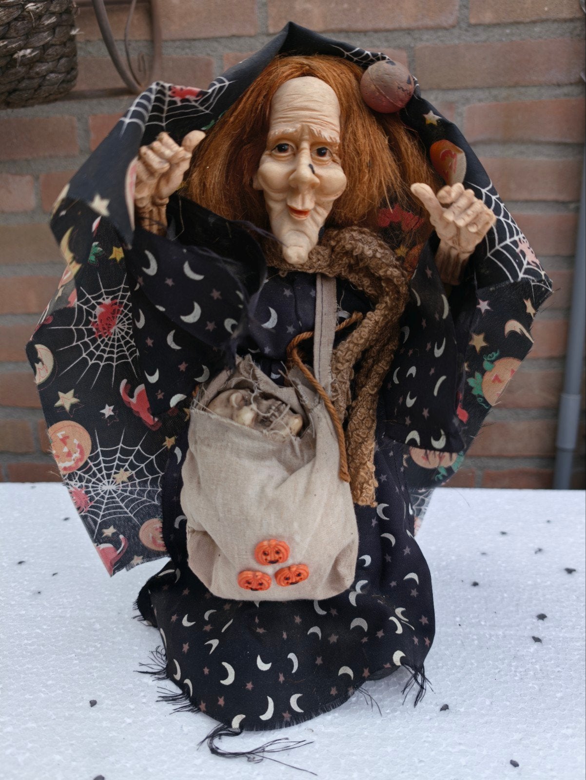 Halloween heks 35 cm erg fraai, Ophalen of Verzenden