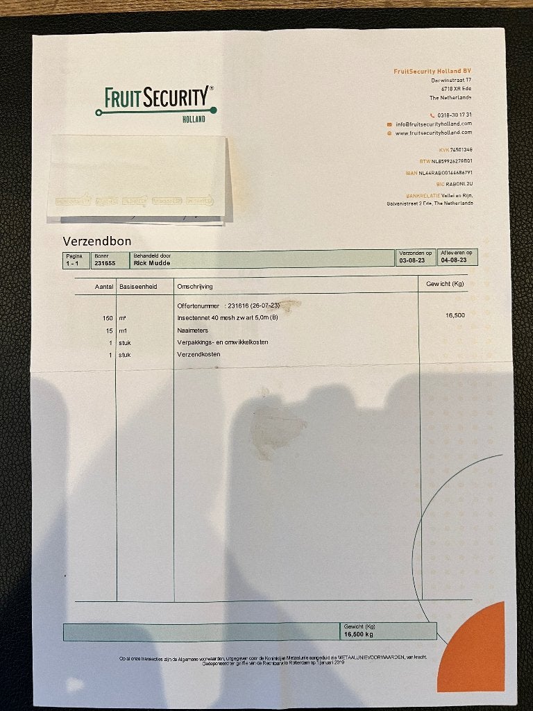 Tuin: INSECTENNET 40 Mesh tbv Suzukivlieg, Dieren en Toebehoren, Reptielen en Amfibieën | Toebehoren, Ophalen of Verzenden, Nieuw