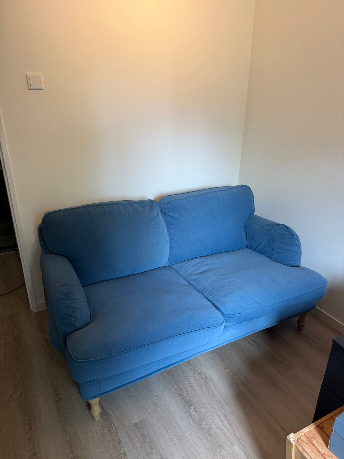 Blauwe ikea ‘Stocksund’ bank 2 zits, Huis en Inrichting, Ophalen, 150 tot 200 cm, Tweepersoons, 75 tot 100 cm