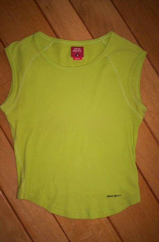 Miss Sixty t- shirt lime groen maat S, Maat 38/40 (M), Ophalen of Verzenden, Zo goed als nieuw, Korte mouw