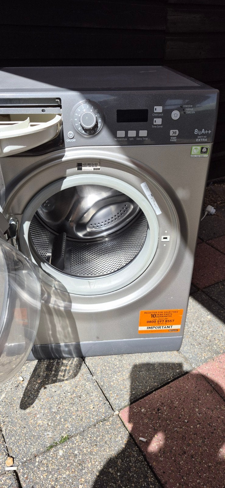 Hotpoint Wasmachine 8 kg 1400 toeren, Ophalen, 1200 tot 1600 toeren, Gebruikt, 8 tot 10 kg