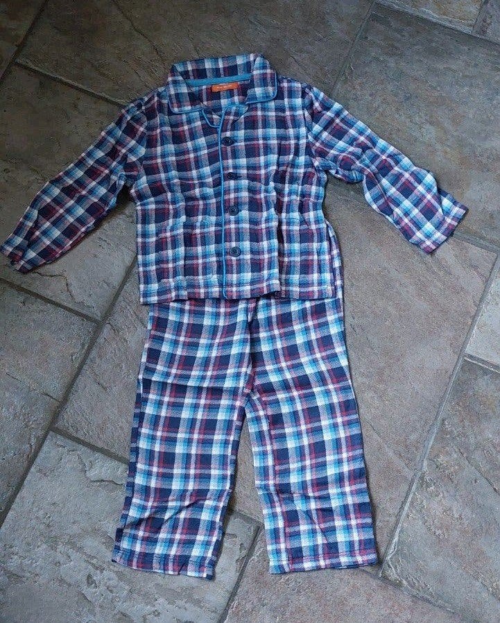 warm geruit pyjama maat 98 104 hema, Nacht- of Onderkleding, Ophalen of Verzenden, Zo goed als nieuw, Hema