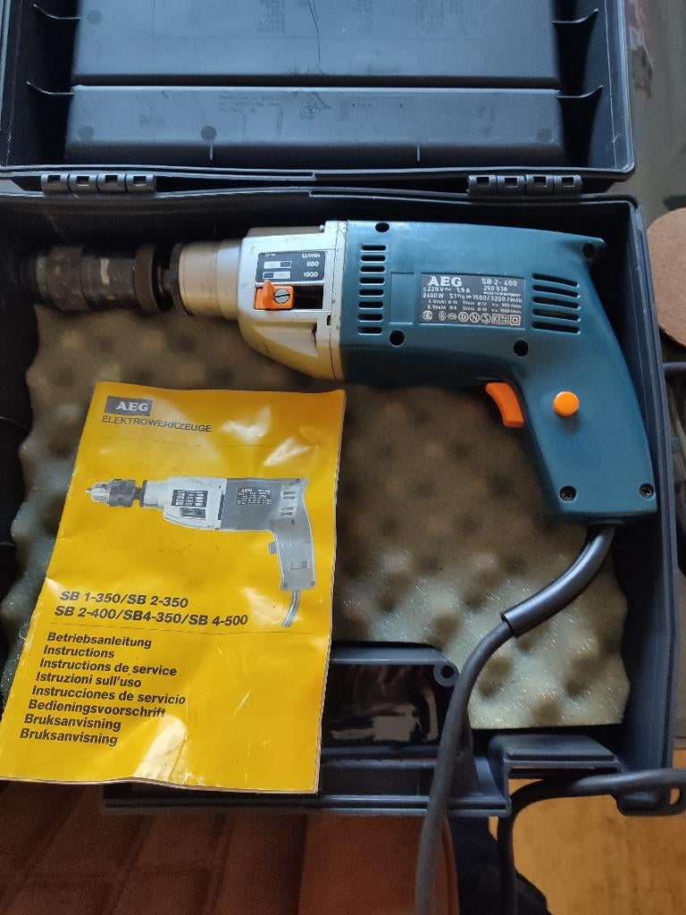 Aeg boormachine, Doe-het-zelf en Verbouw, Gereedschap | Boormachines, Boormachine, Gebruikt, Ophalen of Verzenden, Klopboormechanisme