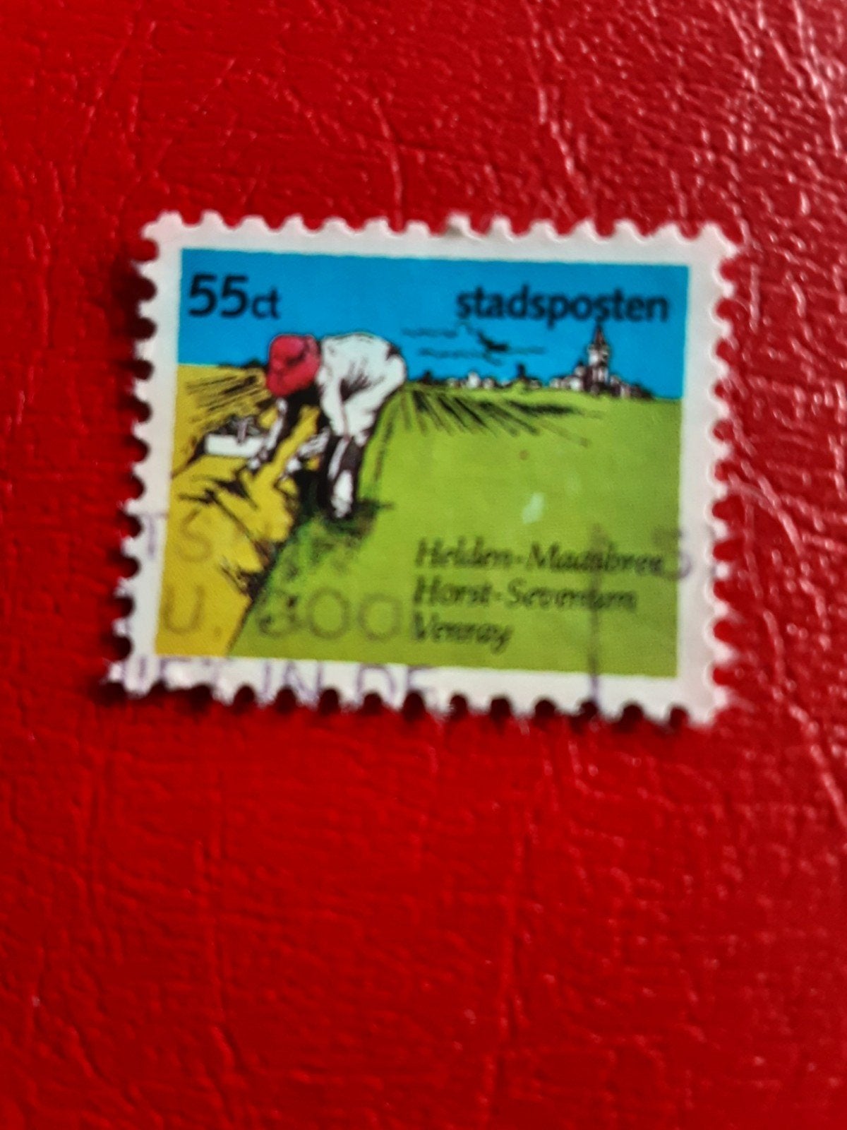 Stadspost Helden Maasbree. Aspergesteker Rode Pet  ( gest), Ophalen of Verzenden