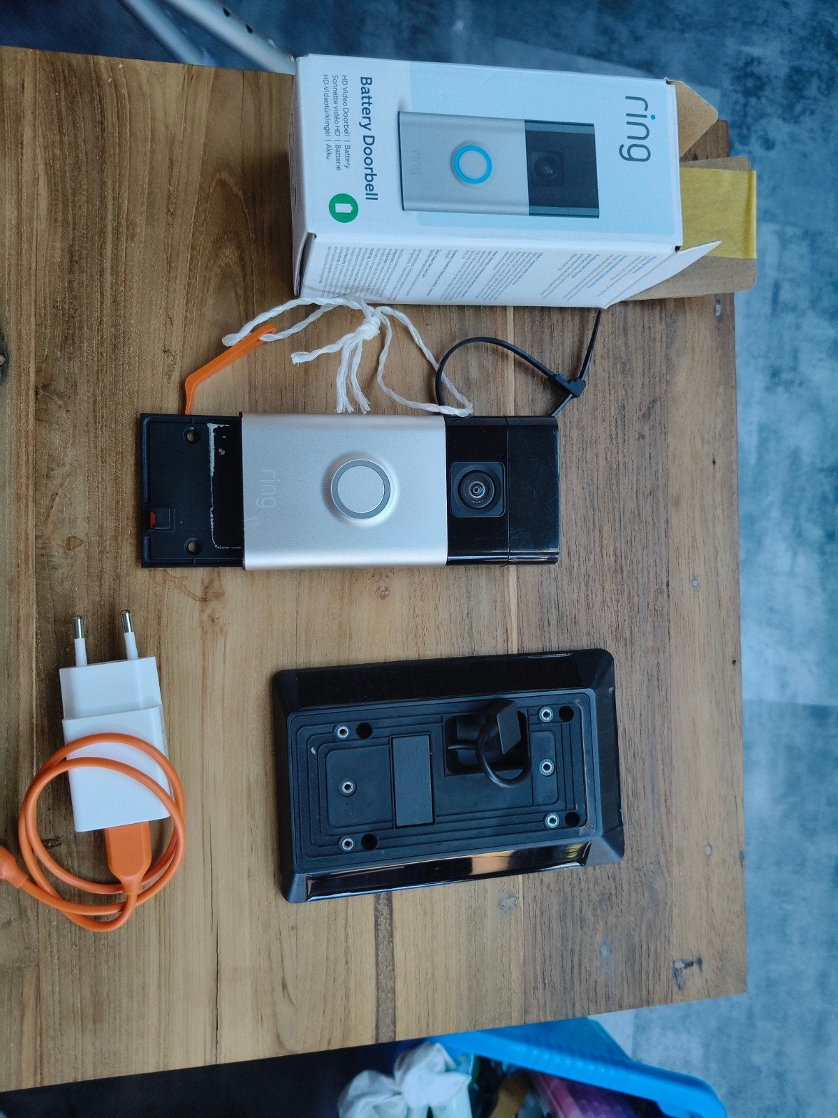 Ring Video Deurbel (Battery Doorbell) - Draadloos, Ophalen of Verzenden, Bewegingsdetectiesensor, Gebruikt, Draadloos