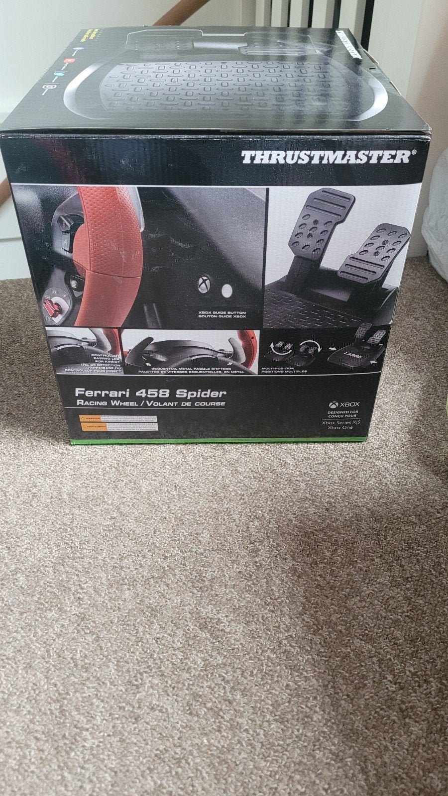 Thrustmaster Ferrari 458 Spider Racing Wheel + Pedalen, Racestuur, Gebruikt, Xbox, Ophalen of Verzenden