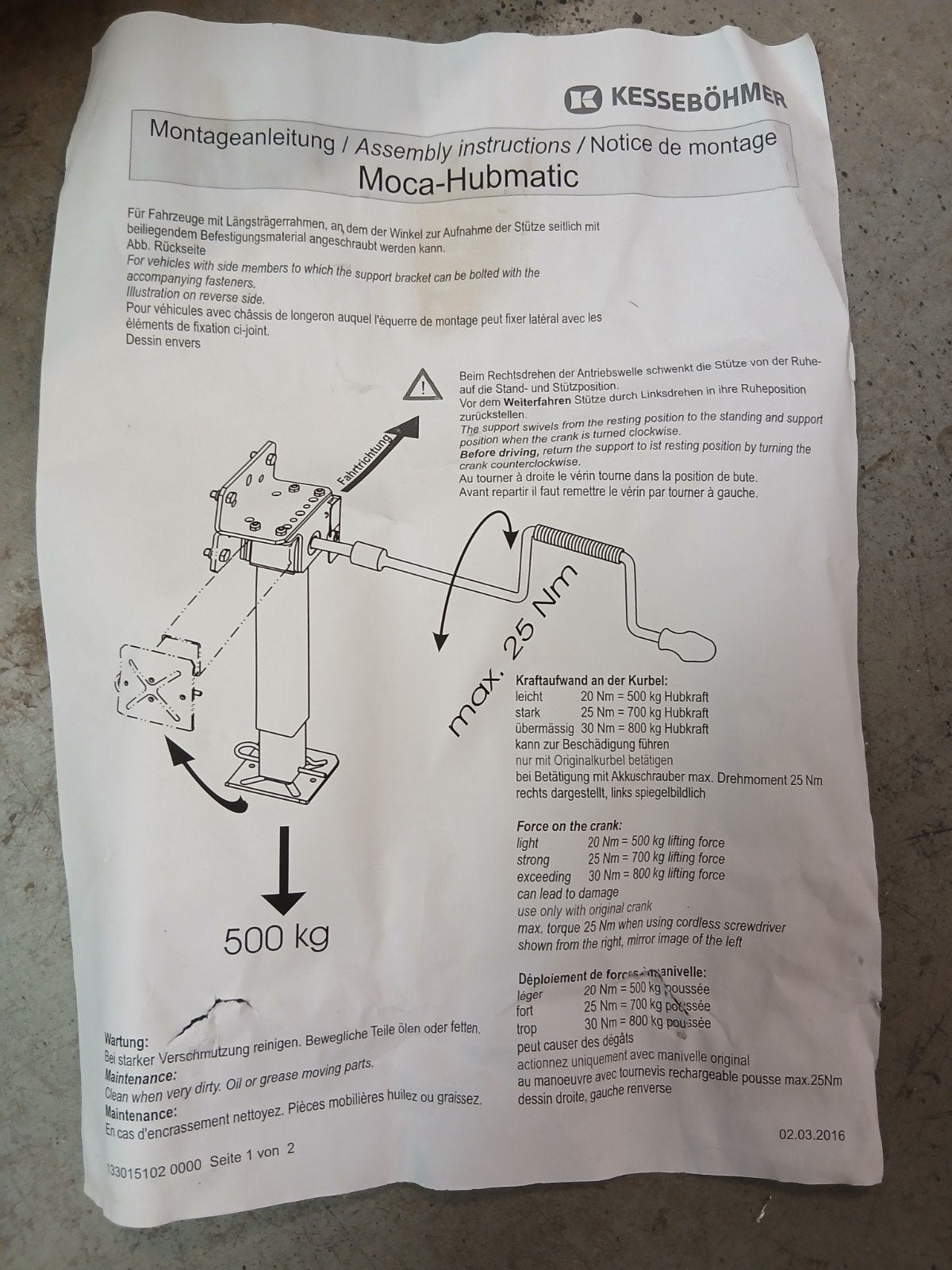 Nieuwe uitklapbare stabilisatiepoot voor camper (500kg), Caravans en Kamperen, Camper-accessoires, Ophalen of Verzenden, Nieuw