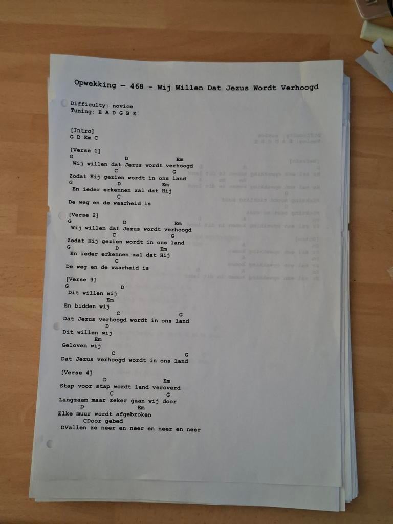 Opwekking 468 - Wij Willen Dat Jezus Wordt Verhoogd, Muziek en Instrumenten, Bladmuziek, Ophalen of Verzenden