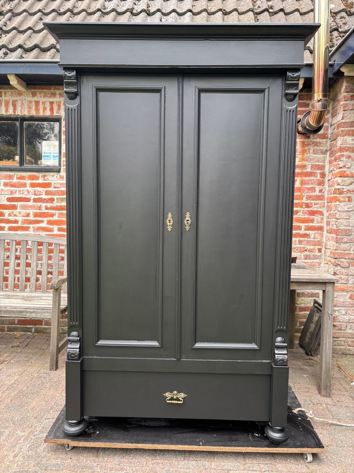 Grenen linnenkast kledingkast/meidenkast, Antiek en Kunst, Antiek | Meubels | Kasten, Ophalen of Verzenden