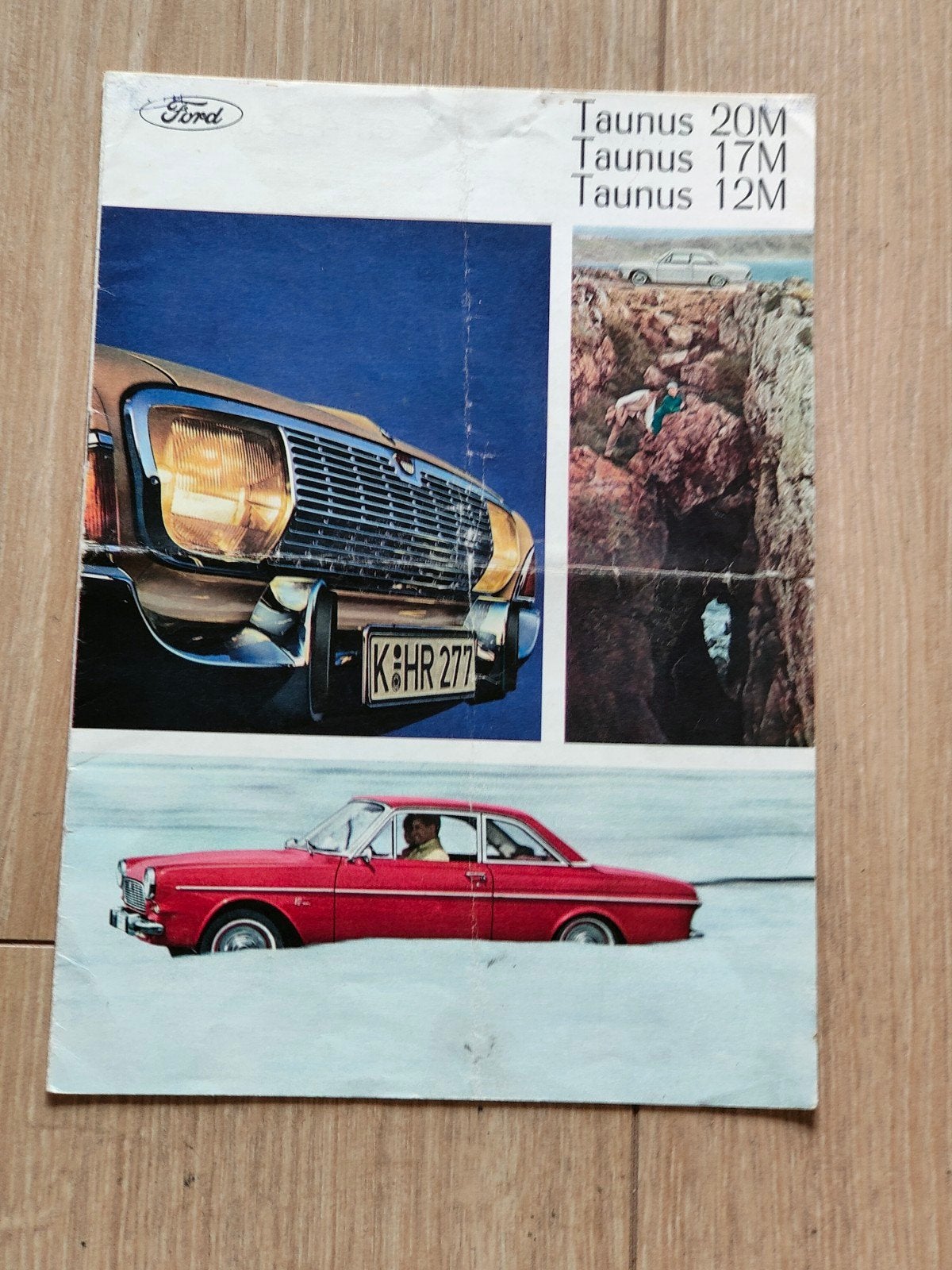 Autofolder Ford Taunus 12M, 17M, 20M, Ophalen of Verzenden, Gelezen, Ford