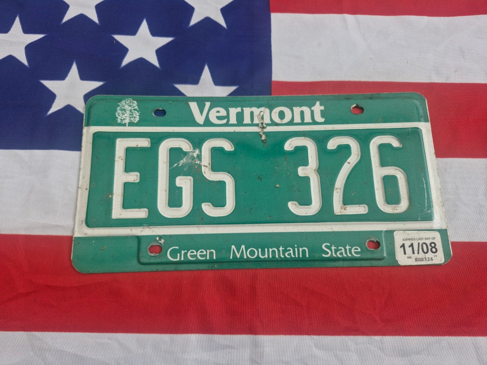 Kentekenplaat Vermont USA Nummerplaat nummerbord License VS, Verzenden, Gebruikt, Auto's