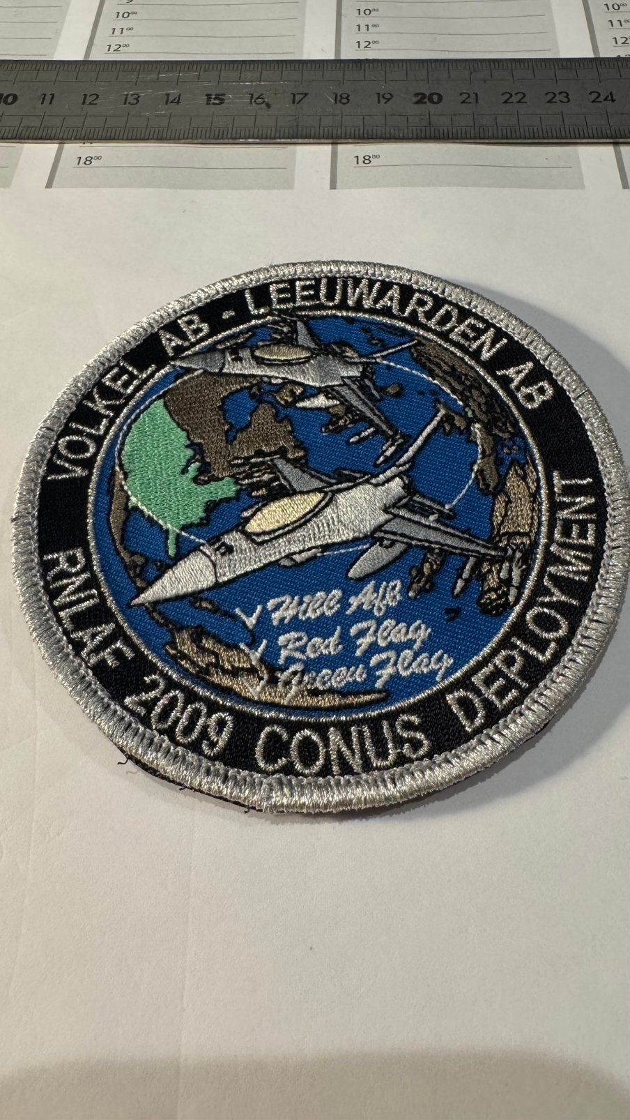 Patch luchtmacht klu red flag 2009 322 312 squadron, Ophalen of Verzenden, Zo goed als nieuw, Patch, Badge of Embleem