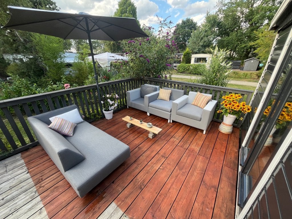 Luxe chalet, veranda, compleet op seizoensplaats in Drenthe, Tot en met 4