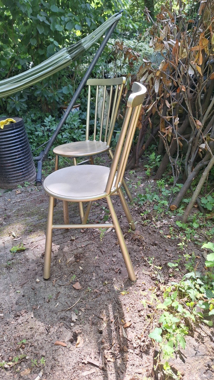Bistro stoeltjes 4 x, Ophalen, Metaal