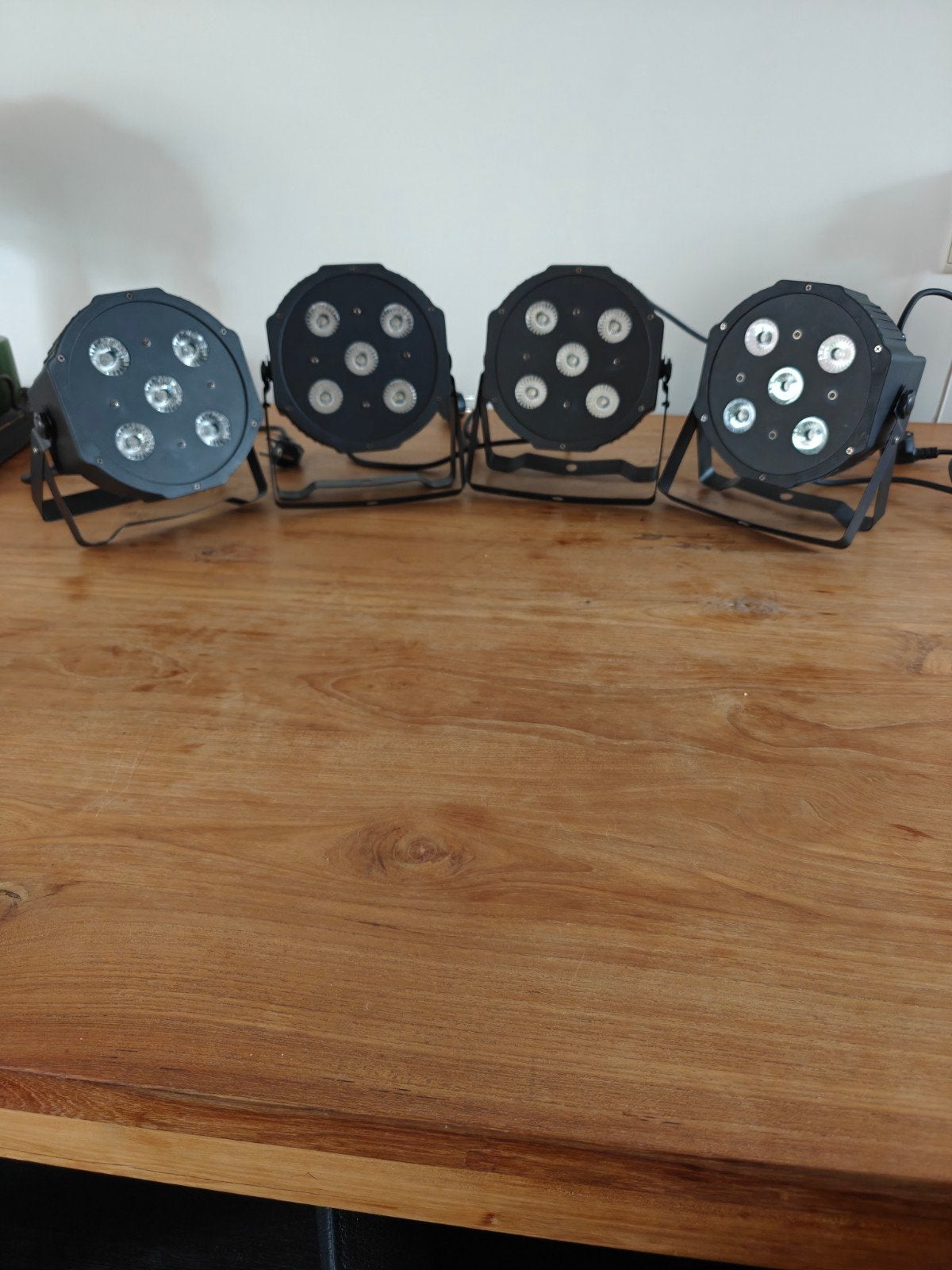 Multi color LED spot (set van 4 stuks), Ophalen, Zo goed als nieuw, Licht, Geluidgestuurd