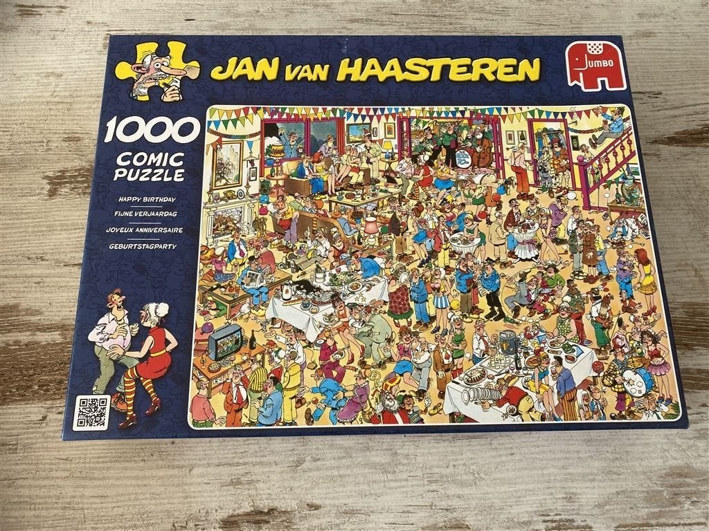 Jan van haasteren - fijne verjaardag 1000 stuks [s605], Verzenden, 500 t/m 1500 stukjes, Zo goed als nieuw