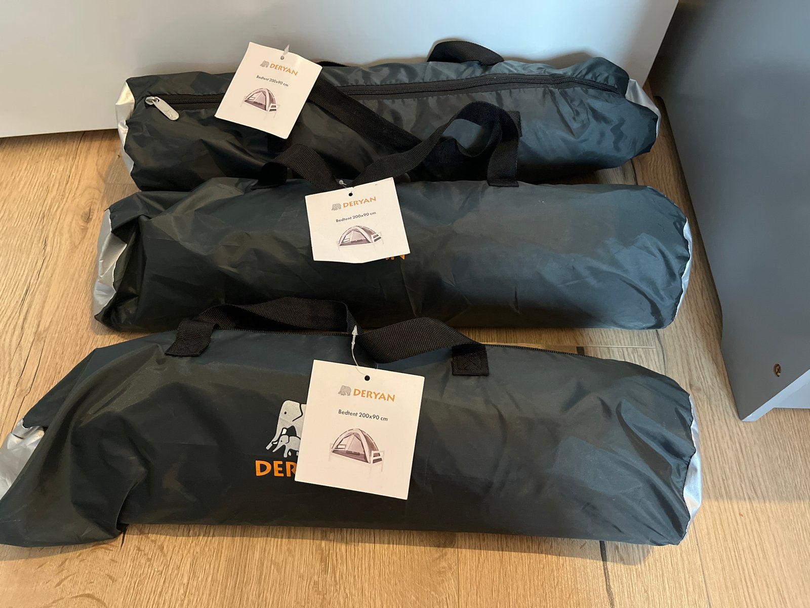 3x Deryan Bedtent 200x90 cm - 1x nieuw, 2x z.g.a.n., Ophalen of Verzenden, Zo goed als nieuw, Tot en met 2