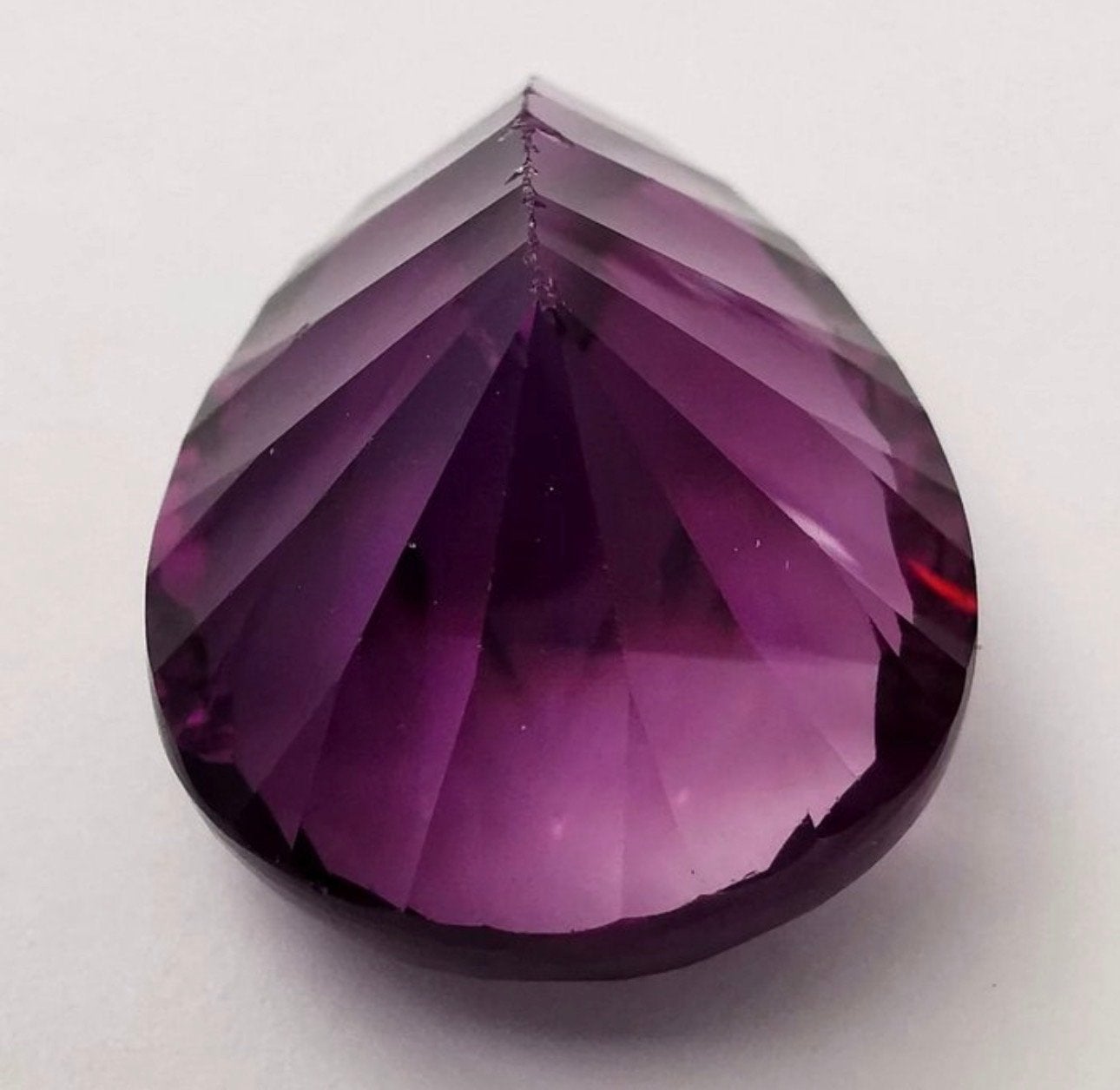 Amethist Peer Geslepen 31.22 ct met ALGT Certificaat, Ophalen, Nieuw