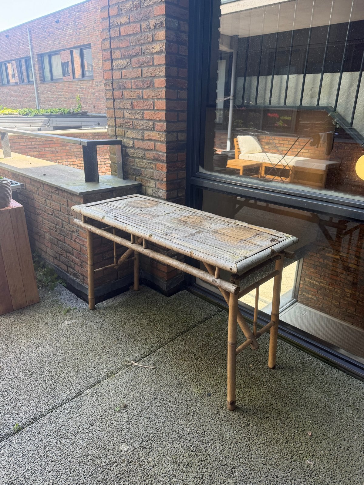 Xenos Bamboe Tuintafel - Compact en Stijlvol, Ophalen, Gebruikt, Rechthoekig, Hout
