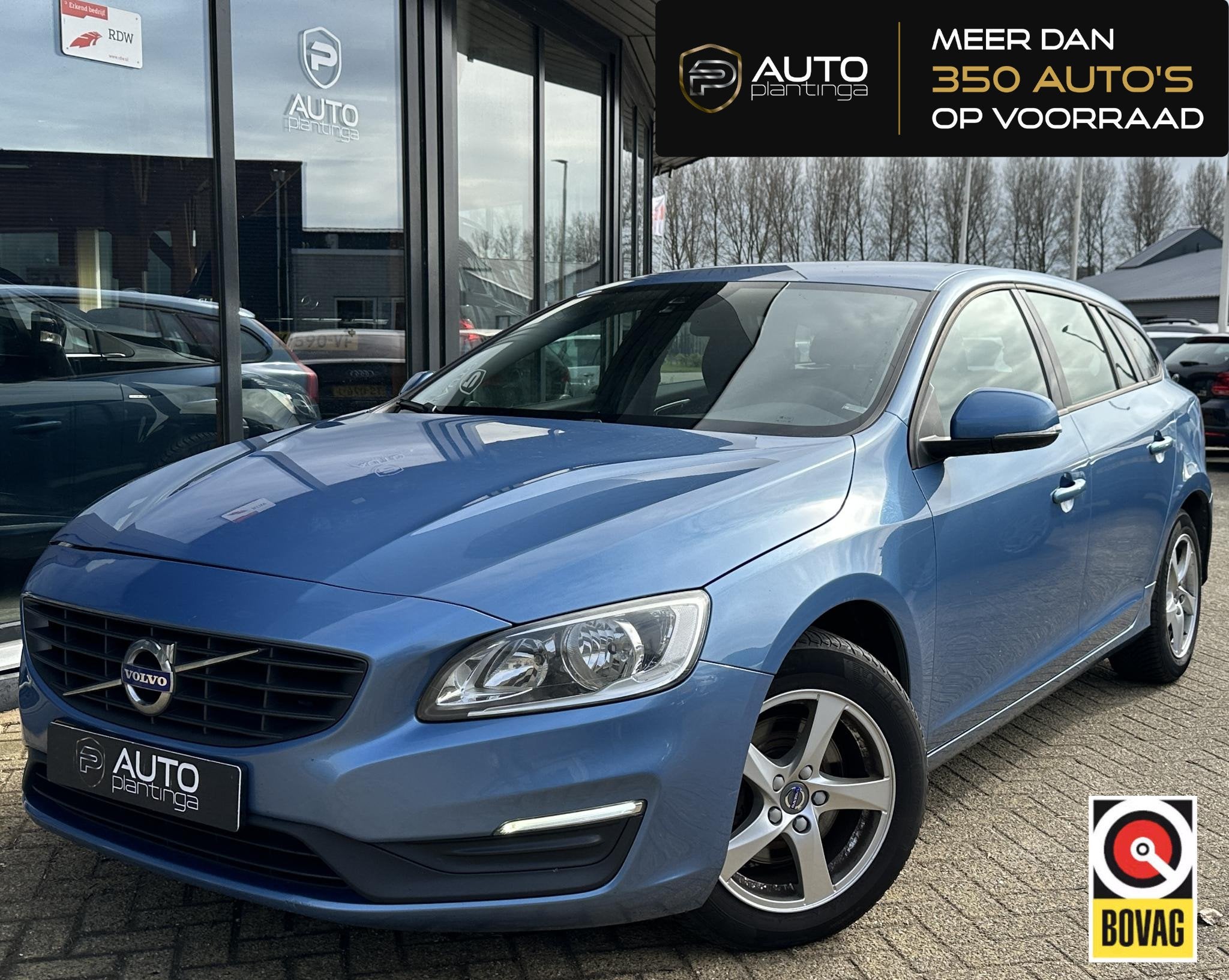 Volvo V60 2.0 D3 Kinetic Business 150PK | NL AUTO | 2e Eigen, Stof, Gebruikt, 4 cilinders, Blauw