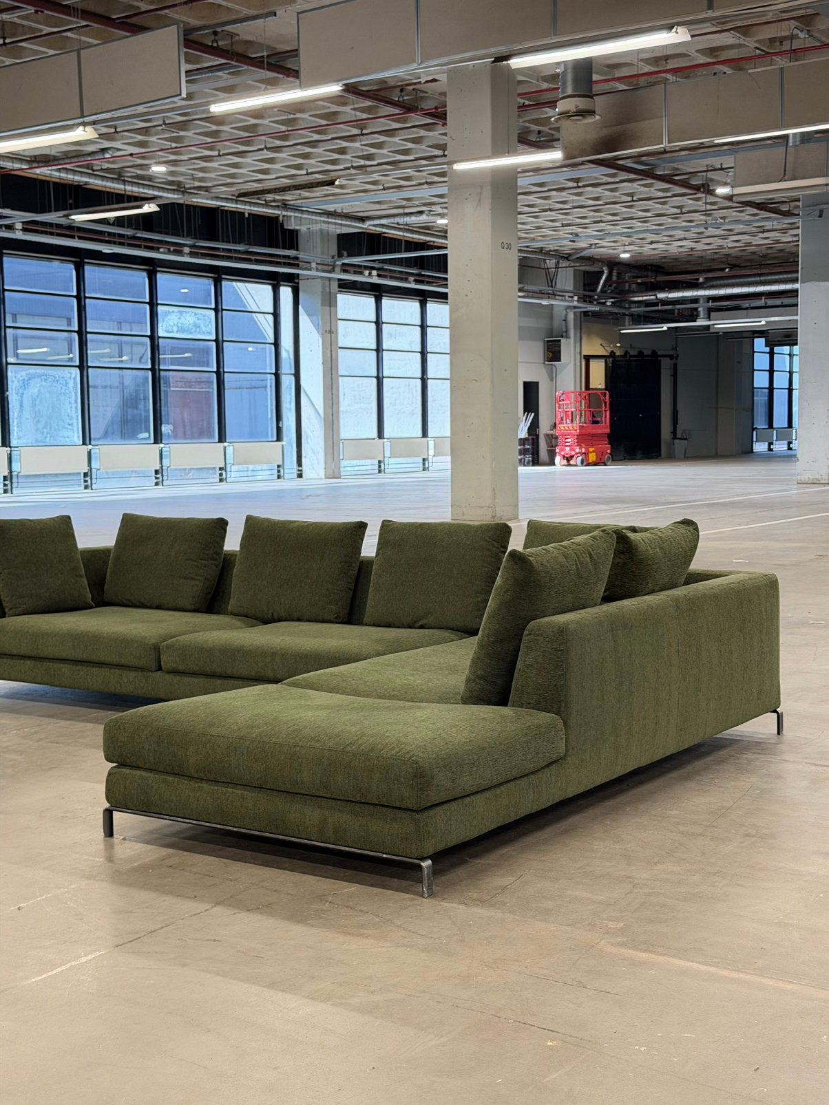 B&B Italia Ray Hoekbank | Groen | NIEUWSTAAT + Garantie, Overige materialen, Hoekbank, 300 cm of meer, Ophalen of Verzenden