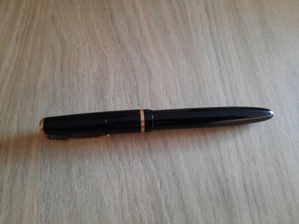 Parker duofold england aeromatic 1951, Ophalen of Verzenden, Gebruikt, Vulpen, Parker