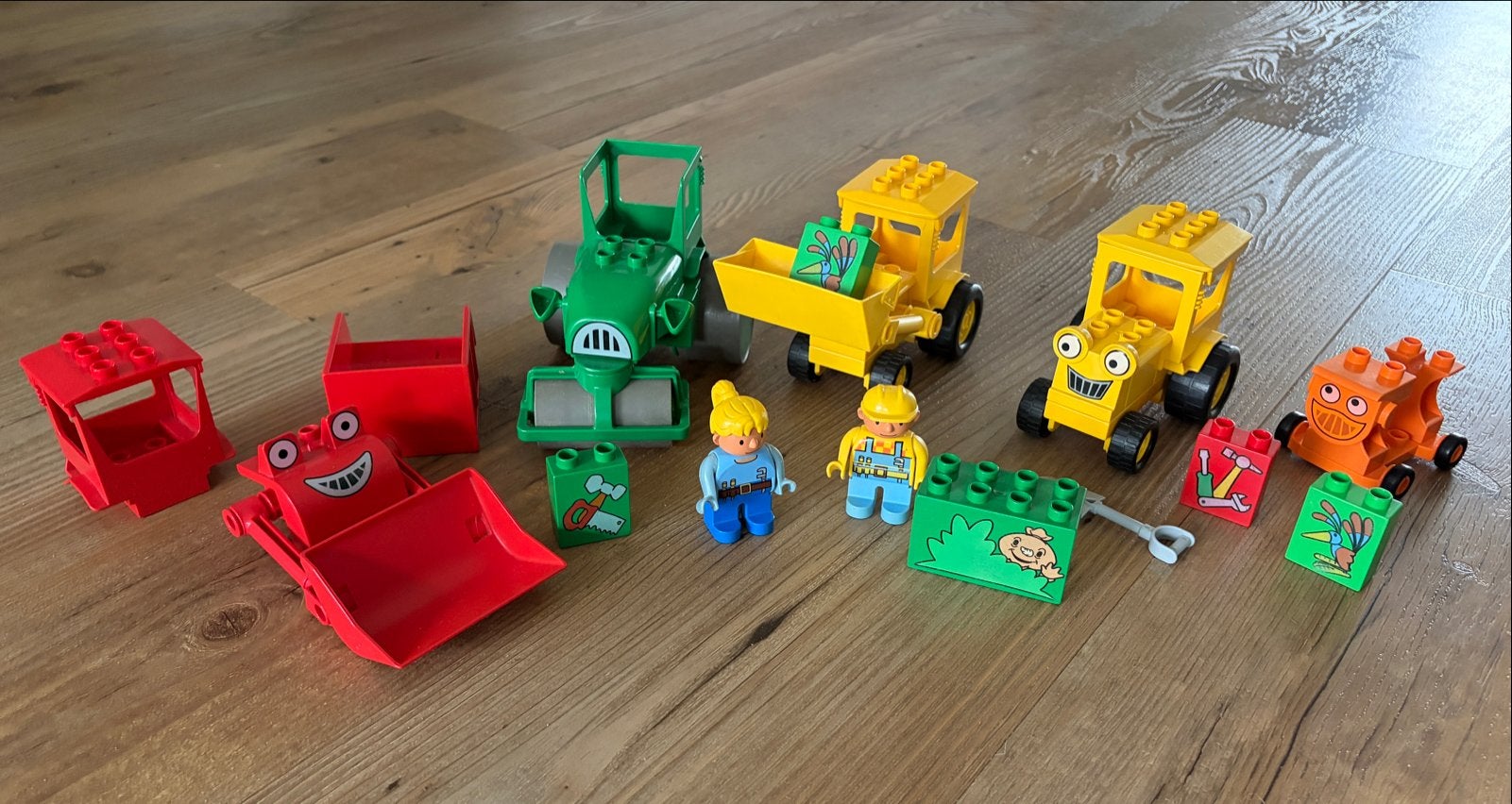 Lego Duplo Bob de Bouwer set met voertuigen en figuren, Ophalen, Gebruikt, Overige thema's, Compleet