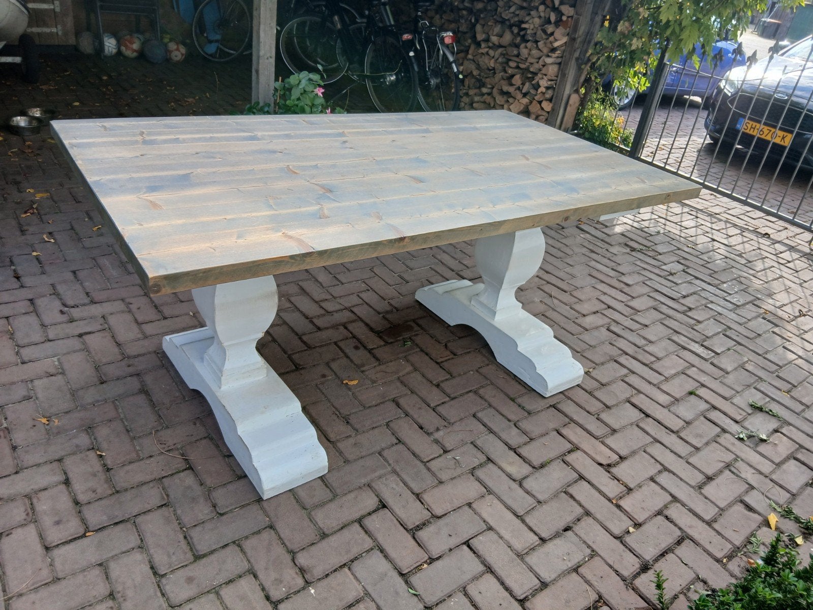 Mooie gebruikte kloostertafel 180x100 cm, Huis en Inrichting, Ophalen, Gebruikt, 50 tot 100 cm, Vijf personen of meer