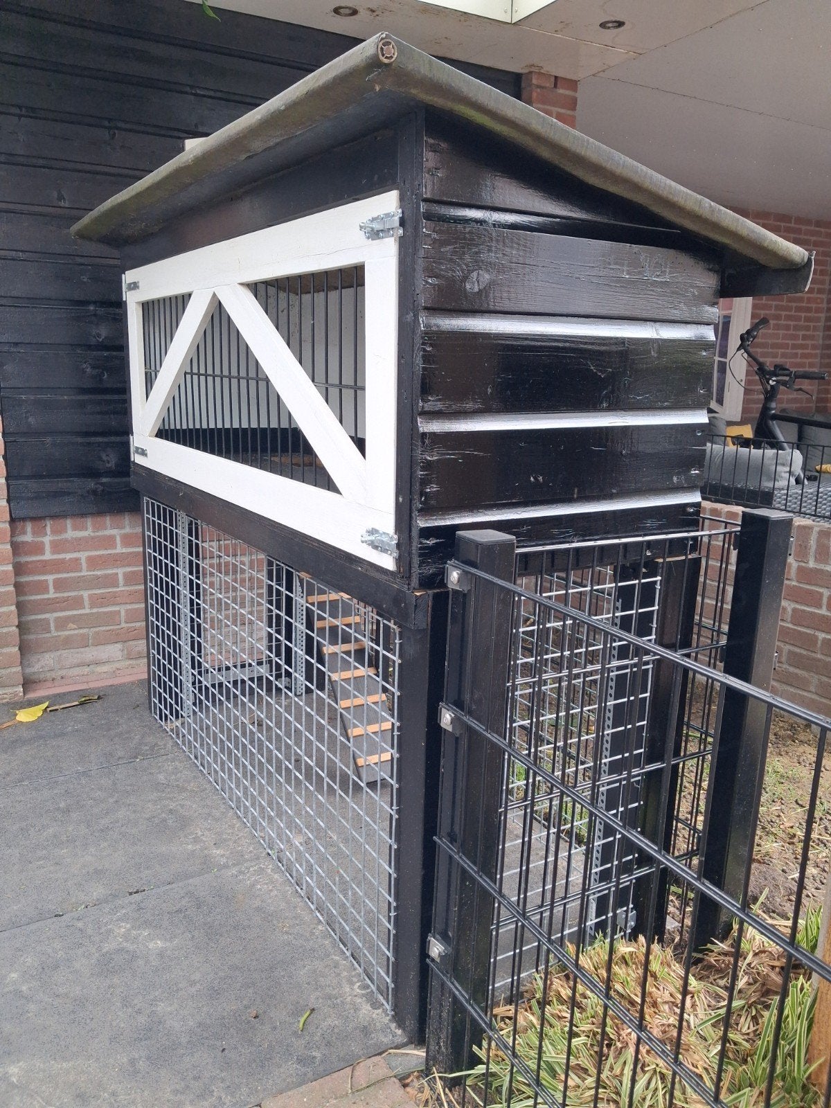 Groot konijnenhok met onderren 2 verdiepingen, Dieren en Toebehoren, Ophalen of Verzenden, 110 cm of meer, Hok, 90 cm of meer