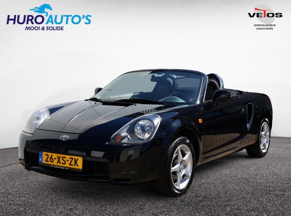 Toyota MR2 1.8-16v VVT-i | Nieuwe soft top (bj 2000), Cabriolet, Metallic lak, Zwart, Bedrijf