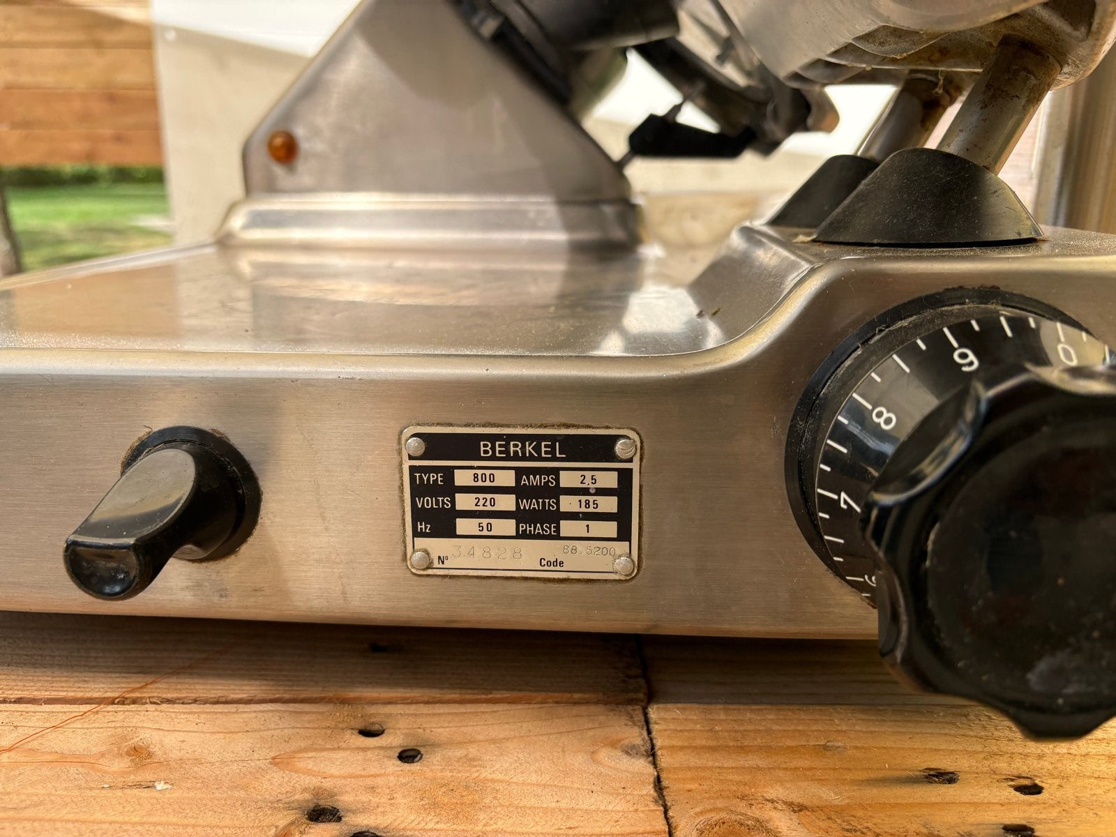 Berkel 800 snijmachine - Zeer nette staat met slijpstenen, Tuin en Terras, Ophalen of Verzenden, Gebruikt
