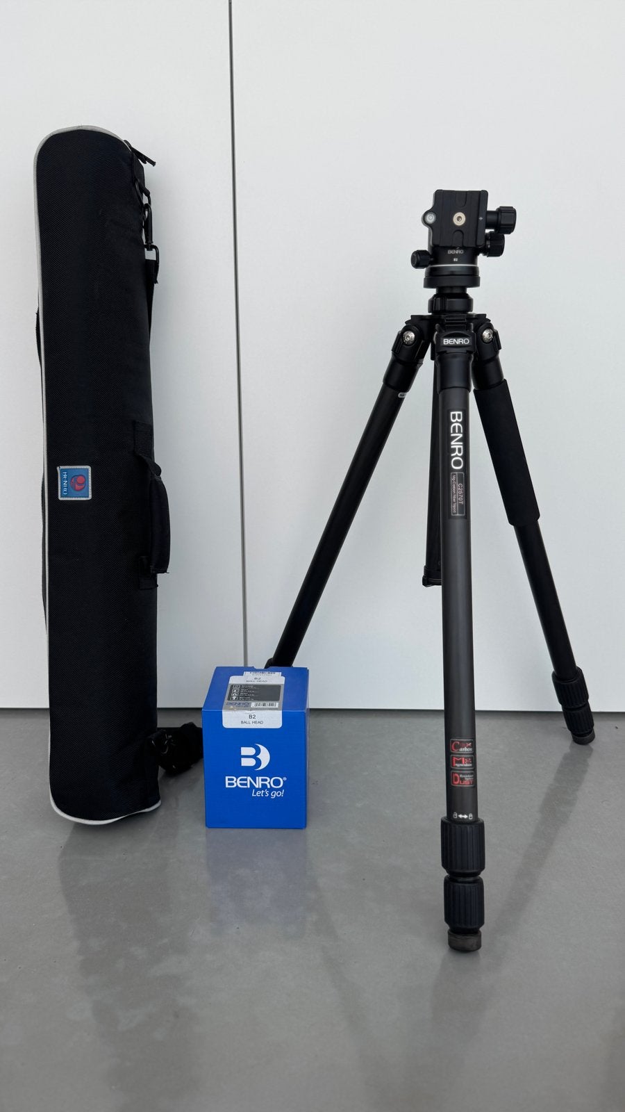 Benro carbon statief C2570T met B2 balhoofd (snelwisselplaat, Overige merken, Statief, Ophalen, Gebruikt