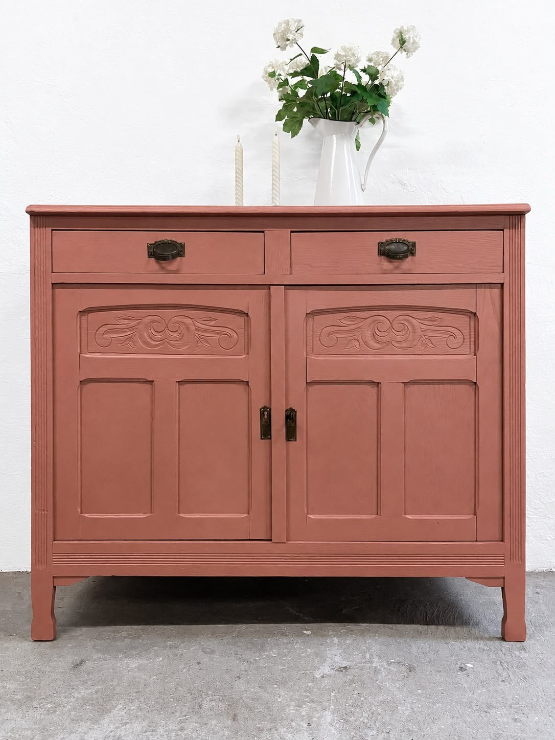 Vintage eiken kastje, dressoir, commode, meidenkast, Ophalen, Gebruikt, 100 tot 150 cm, Vintage, brocante, landelijk, cottage