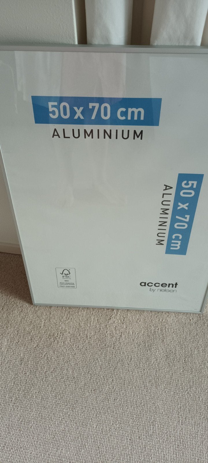 zgan wissellijst aluminium 50 x 70 cm van Accent, Ophalen, Zo goed als nieuw, Metaal, 50 cm
