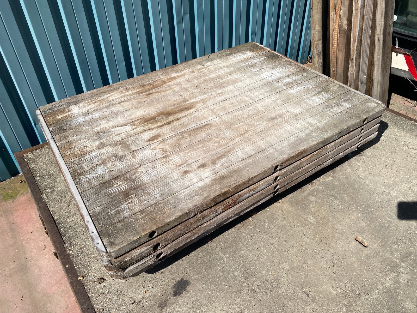 Steenschotten 4x plus 3x stukken ervan, teab, Ophalen, Zo goed als nieuw, Hout