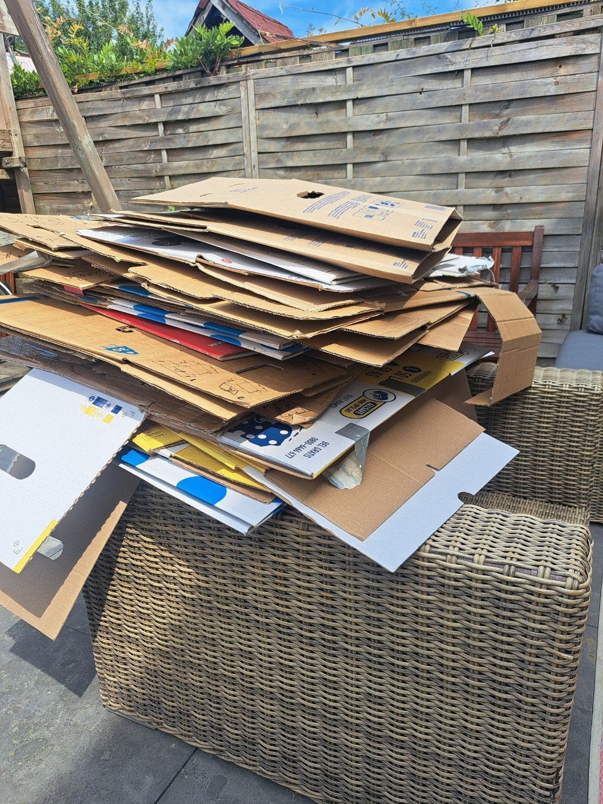 gratis verhuisdozen, Doe-het-zelf en Verbouw, Hout en Planken, Ophalen, Gebruikt, Minder dan 25 mm, Eiken