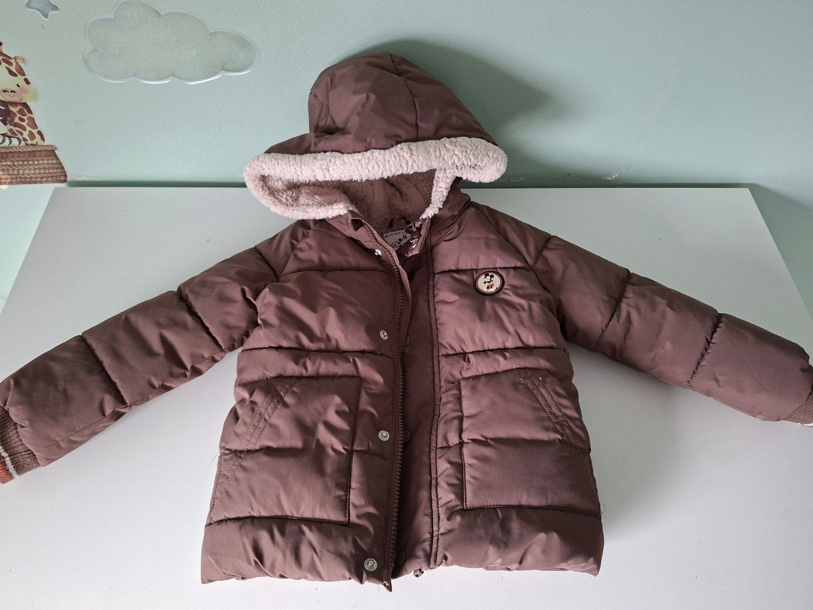 Warme Mickey Mouse winterjas voor kinderen, Gebruikt, Ophalen of Verzenden, Jongen, Disney C&A