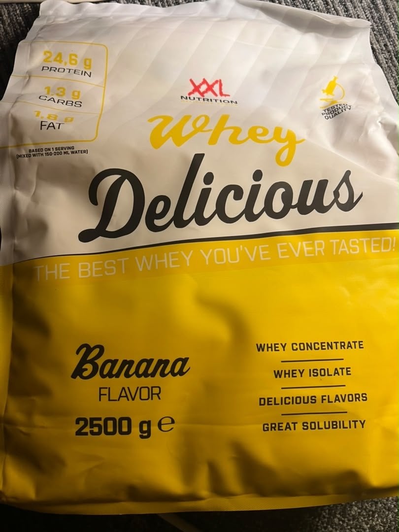 XXL Nutrition Whey Delicious Banaan 2500g + Push Up Pro, Ophalen of Verzenden, Nieuw, Poeder of Drank