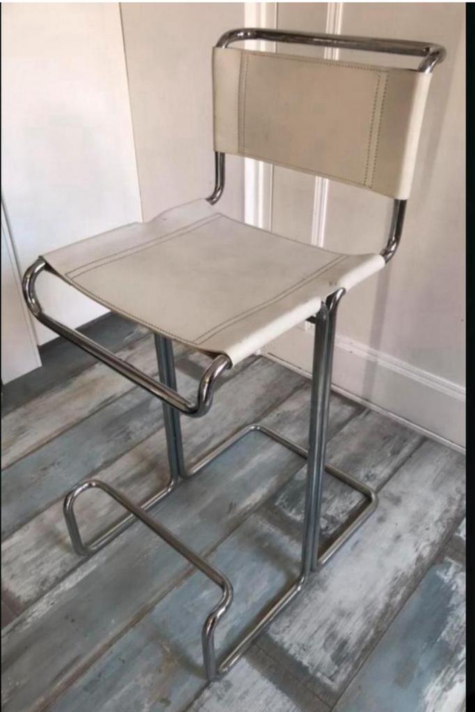 1 x Stendig buisframe barkruk, 1 kruk, Ophalen, Gebruikt, 60 tot 90 cm