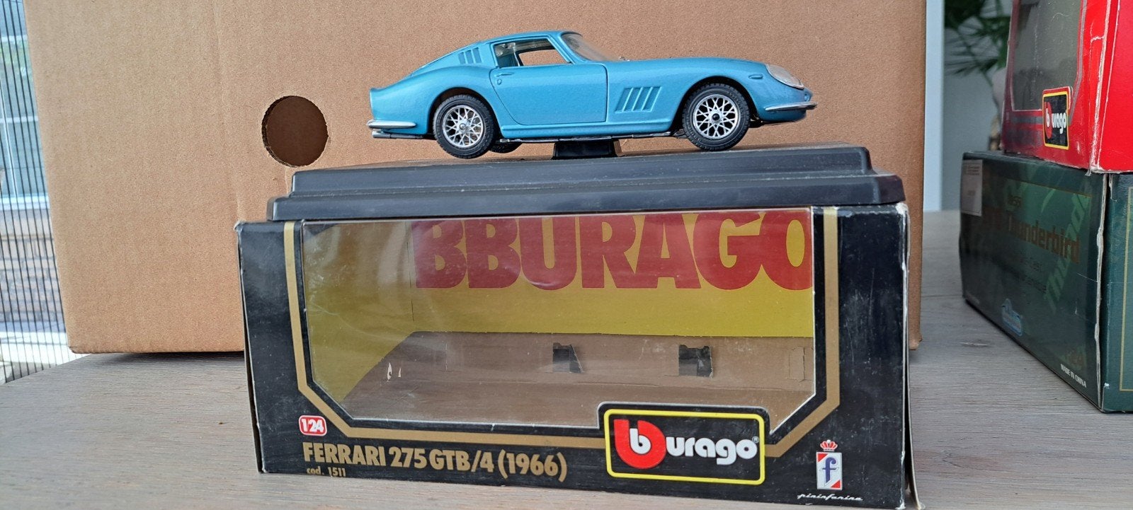 Bburago Ferrari 275 GTB/4 (1966) - Blauw schaalmodel, Hobby en Vrije tijd, Modelauto's | 1:24, Ophalen of Verzenden, Bburago