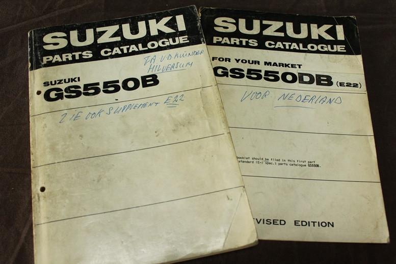 Suzuki GS550 B 1977 motorcycle parts catalogue GS 550 B DB, Ophalen of Verzenden, Suzuki