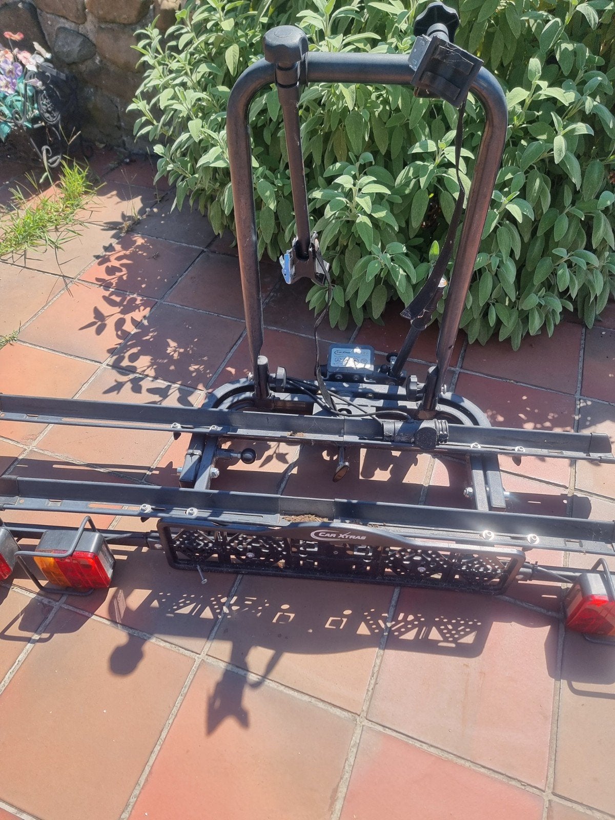 Car Xtras Compact 2 trekhaak fietsendrager, Auto diversen, Fietsendragers, Gebruikt, Trekhaakdrager, 2 fietsen, Elektrische fiets
