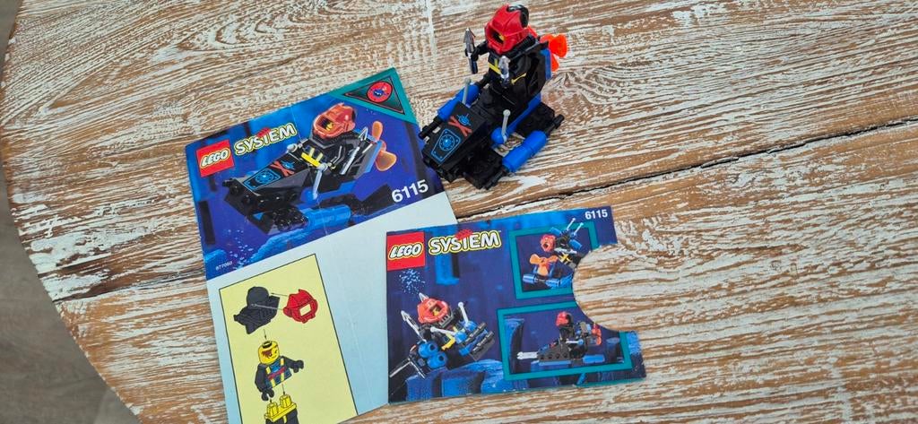Lego System 6115: Shark Scout met instructies, Gebruikt, Overige thema's, Lego, Ophalen of Verzenden