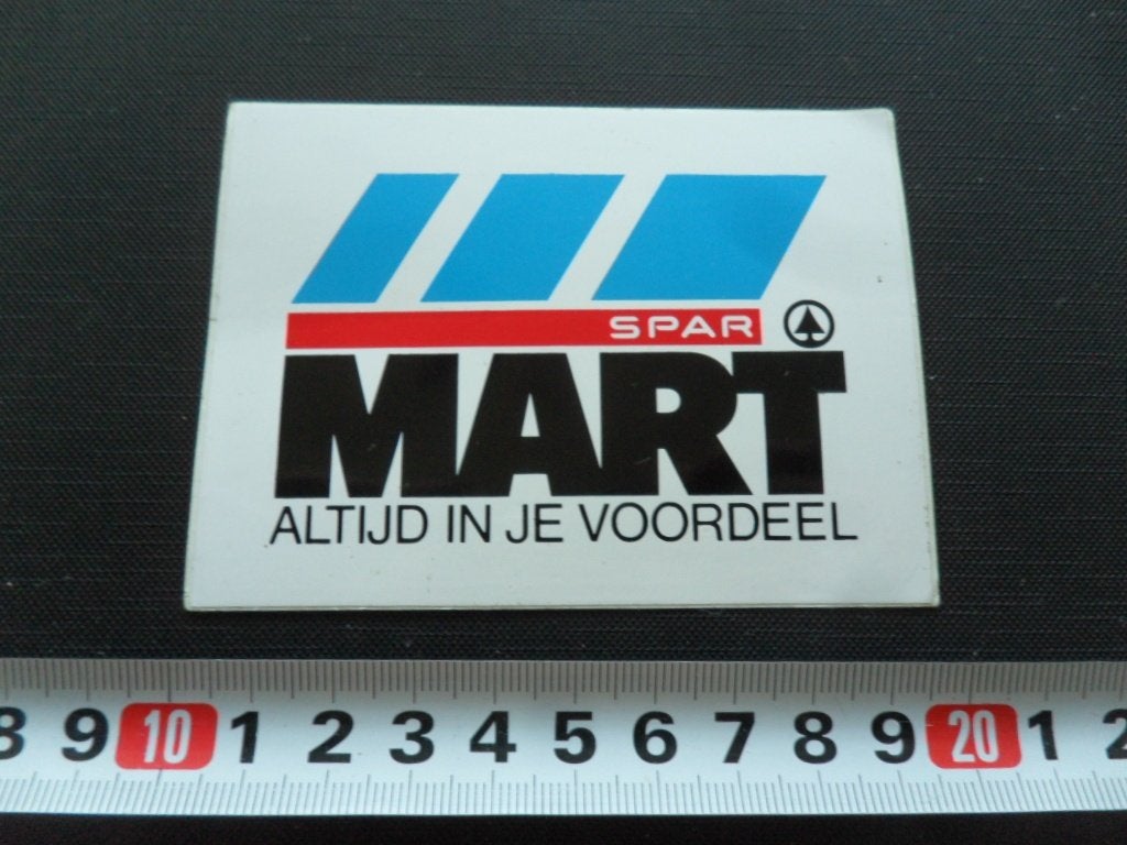 sticker supermarkt SPAR MART altijd in je voordeel, Ophalen of Verzenden, Zo goed als nieuw
